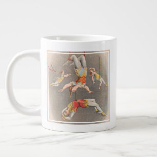 Mannelijke en Vrouw trapeze performers Extra Grote Beker