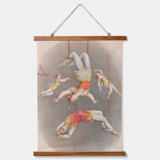 Mannelijke en Vrouw trapeze performers Hangend Wandkleed (Voorkant)