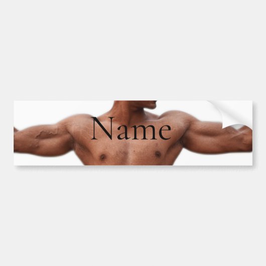 Mannelijke fitness Model Thunder_Cove Bumpersticker (Voorkant)