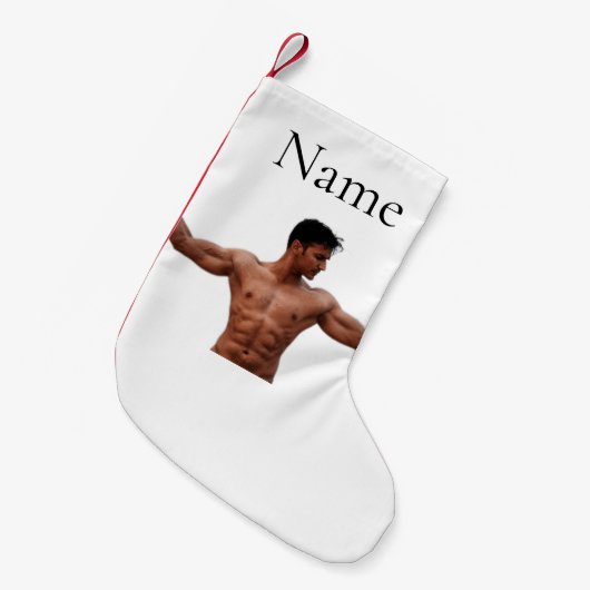 Mannelijke fitness Model Thunder_Cove Kleine Kerstsok (Voorkant (Hangend))