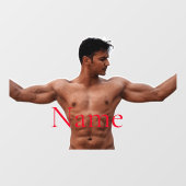 Mannelijke fitness Model Thunder_Cove Raamsticker (Vel)