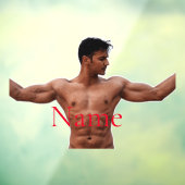 Mannelijke fitness Model Thunder_Cove Raamsticker (Vel 3)