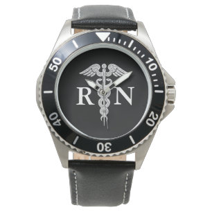 Mannelijke geregistreerde verpleegster RN Caduceus Horloge