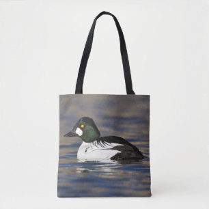 Mannelijke Goldenoogeend Tote Bag