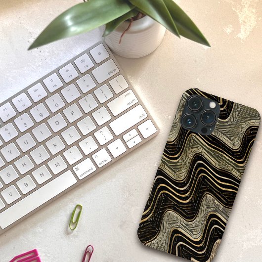 Mannelijke golven Abstract Modern Cool Guy Fun Case-Mate iPhone Case