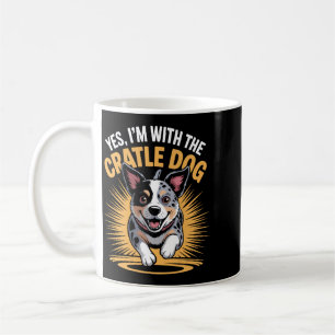 Mannelijke Grappige Huisdier Hond Met De Gekke Aus Koffiemok