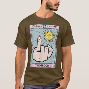 Mannelijke Grappige Tarotkaart Bruidegom Bachelore T-shirt