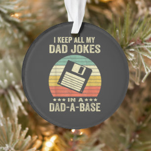Mannelijke grappige vadergrappen in dad-a-Base Ornament