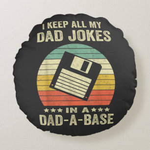 Mannelijke grappige vadergrappen in dad-a-Base Rond Kussen