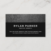 Mannelijke kapper ruw donker visitekaartje (Achterkant)