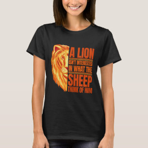 Mannelijke Leeuw Is Niet Geïnteresseerd Motiverend T-shirt