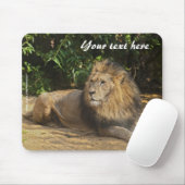 Mannelijke leeuw Mousepad Muismat (Met muis)