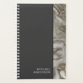 Mannelijke look Flat Black en Marble Edge Planner (Voorkant)