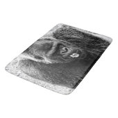 Mannelijke Lowland Silverback Gorilla, zwart en wi Badmat (Gekanteld)