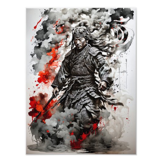 Mannelijke Mongoolse krijger A Foto Afdruk (Voorkant)