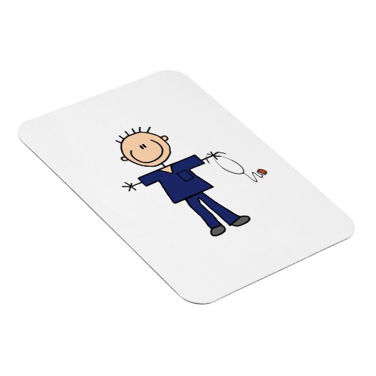 Mannelijke muis Afbeelding Verpleegster - Blauw Magneet (Rechterzijde)