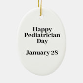 Mannelijke pediatricus Silhouette met Kinder Ornam Keramisch Ornament (Achterkant)