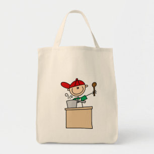Mannelijke Stick Figure Kok T-shirts en Cadeaus Tote Bag