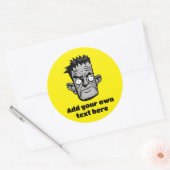 Mannelijke tekens ronde sticker (Envelop)
