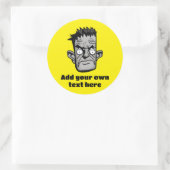 Mannelijke tekens ronde sticker (Tas)
