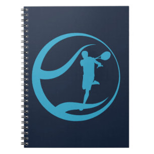 Mannelijke tennisspeler notitieboek