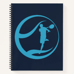 Mannelijke tennisspeler notitieboek