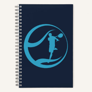 Mannelijke tennisspeler notitieboek