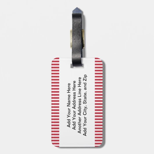 Mannelijke timmerman bagagelabel (Achterkant verticaal)