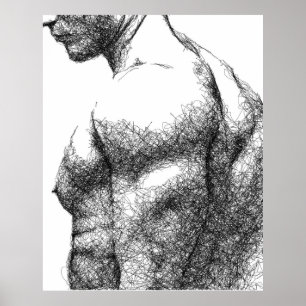 Mannelijke torso poster