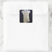 Mannelijke torso uit Miletus, c.480 BC Vierkante Sticker (Tas)