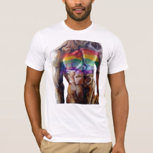 Mannelijke torso vlag 1 t-shirt