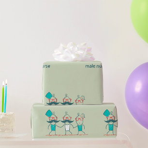 Mannelijke Verpleegkundige Grappige Gezondheidszor Cadeaupapier