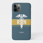 Mannelijke verpleegster RN Gezondalthcare Blue Gol Case-Mate iPhone Case (Achterkant)