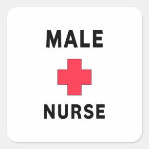 Mannelijke zuster vierkante sticker