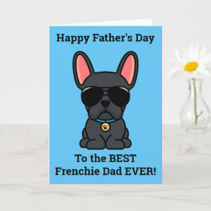 Mannelijke zwarte Franse Bulldog-Vaderdag Kaart