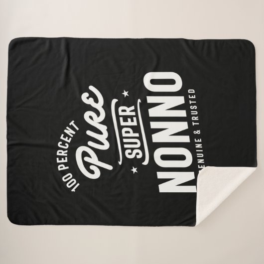 Mannen 100 % zuivere Super Nonno Gift Sherpa Deken (Voorkant (horizontaal))