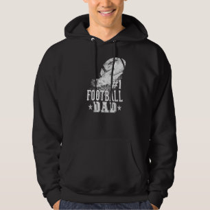 Mannen 1 Football Papa voor vaderdag Football Hoodie
