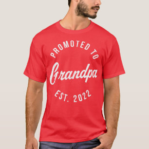 Mannen 1e keer opa EST 2022 Nieuwe Eerste opa 2 T-shirt