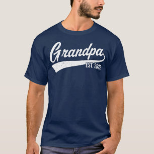 Mannen 1e keer opa EST 2022 Nieuwe Eerste opa 2 T-shirt