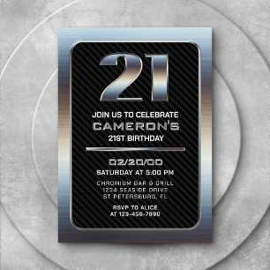 Mannen 21e verjaardag Uitnodiging