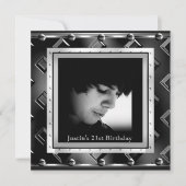 Mannen 21e verjaardag van de Zwarte Metale Kijk Kaart (Voorkant)