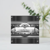 Mannen 21e verjaardag van de Zwarte Zilveren van d Kaart (Staand voorkant)