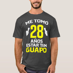 Mannen 28 Anos Regalo de Cumpleanos 28 para el T-shirt