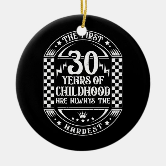 Mannen 30e verjaardag dag 30 jaar oud Man Fu Keramisch Ornament (Voorkant)