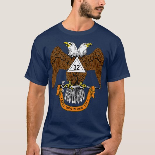 Mannen 32e graads Mason T Masonic T-shirt Schots (Voorkant)