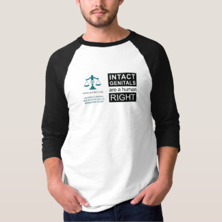 Mannen 3/4 Sleeve - Intacte geslachtsdelen T-shirt