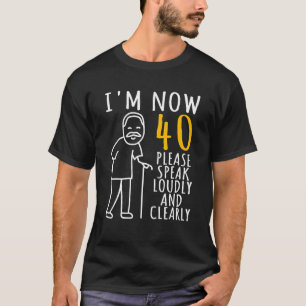 Mannen 40ste verjaardag voor hem ben ik nu 40 jaar t-shirt
