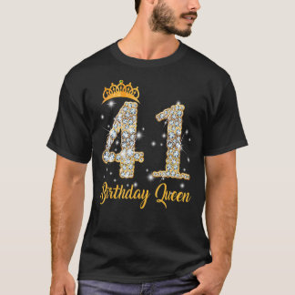 Mannen 41 jaar oud zijn 41ste verjaardag koningin t-shirt