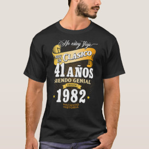 Mannen 41e verjaardag voor mannen in de Spaanse Re T-shirt