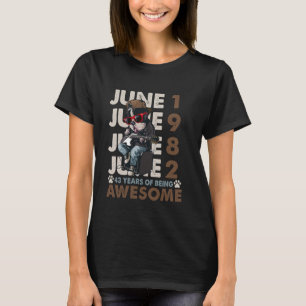 Mannen 43e verjaardag Legends Juni 1982 43 jaar ou T-shirt